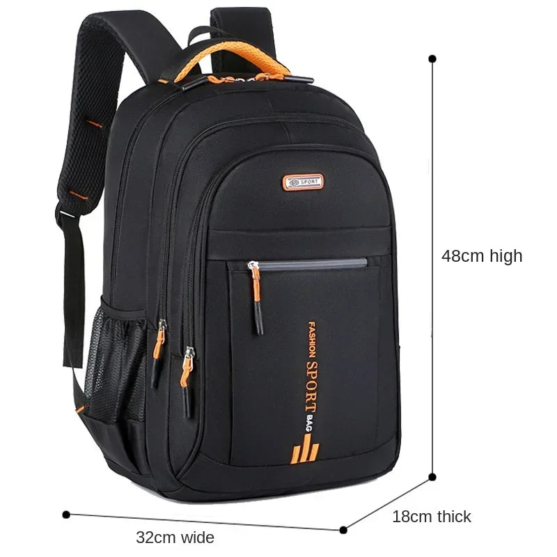 Men'S Backpacks Oxford Waterproof Rucksack Business Computer Bag Casual Travel Backpack Senior High School Student Schoolbag