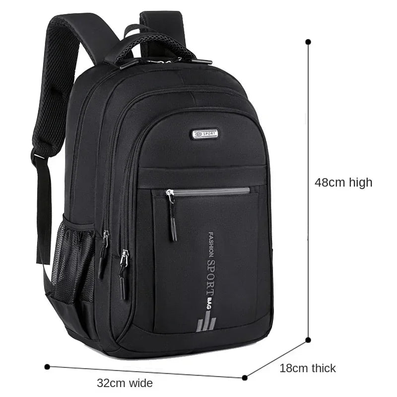 Men'S Backpacks Oxford Waterproof Rucksack Business Computer Bag Casual Travel Backpack Senior High School Student Schoolbag