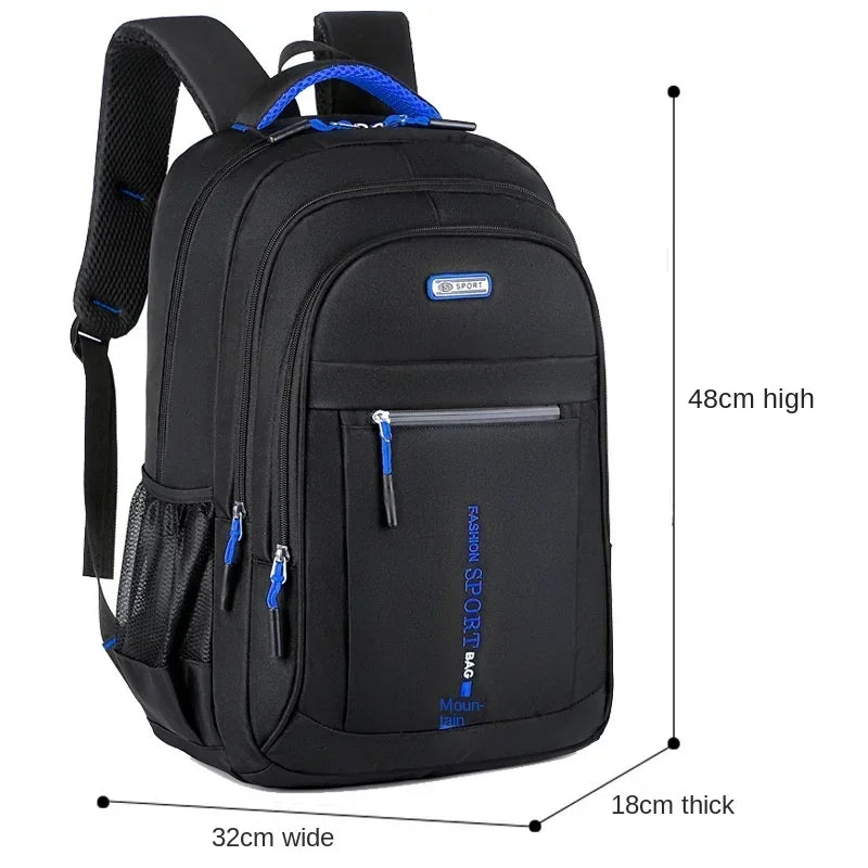 Men'S Backpacks Oxford Waterproof Rucksack Business Computer Bag Casual Travel Backpack Senior High School Student Schoolbag